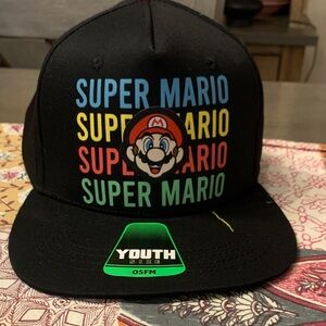 Super Mario Black Youth Hat
